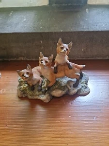 Border Fine Arts Three Fox Cubs By Ray Ayres Limited Edition 249/1500 1982 - Bild 1 von 24
