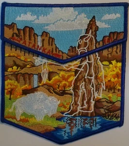 OA TATANKA 141 BSA BUFFALO TRAIL 2005 JAMBOREE GLOW IN THE DARK 2-PATCH BUFFALO - Picture 1 of 2