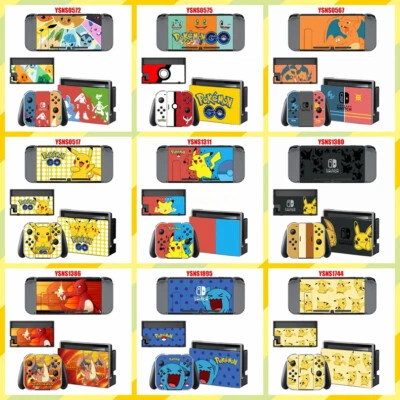 For Nintendo Switch Joy Con Dock Pokémon Theme Decal Sticker Gift AU - image 1 of 4