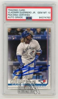 Vladimir Guerrero Jr 2019 Topps Autographed Rookie Card #700 - PSA/DNA 10 - Image 1 of 2