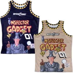 Camiseta deportiva de baloncesto Inspector Gadget para hombre con sombreros clásicos premium bordada - Imagen 1 de 10