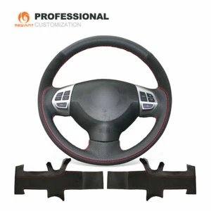 Suede Leather Steering Wheel Cover for Mitsubishi Lancer ASX Outlander Triton - Imagen 1 de 10