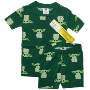 Pigiama corto nuovo con etichette Hanna Andersson 3T verde Star Wars Il bambino 90 cm biologico - Foto 1 di 5