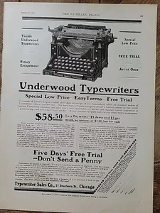 1911 Underwood Portable Typewriters No. 4 vintage ad - Picture 1 of 1