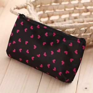 Heart Pattern Small Make Up Bag With Zipper Brand New. (T106) - Picture 1 of 6