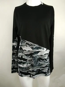 Smartwool Men Mountain Bike Long Sleeve Jersey Black Print Medium 16964-L60 - Picture 1 of 11