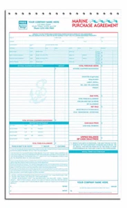 500 Marine Purchase Agreement Invoice 3 Part NEBS Deluxe No. 5595 - Picture 1 of 1