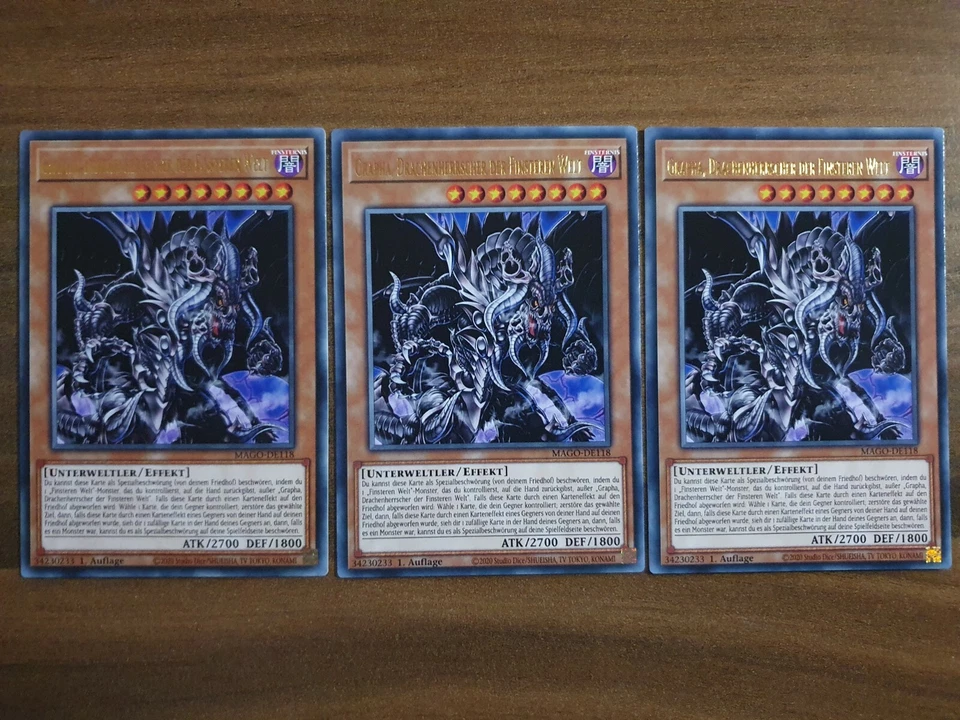3x Yu-Gi-Oh! MAGO-DE118 Grapha, Drachenherrscher der finst. Welt Rare, NM, DE - Bild 1 von 1