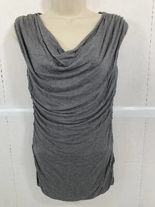 Maurices Womens Shirt S Gray Cinched Sides Business Dressy - Picture 1 of 3