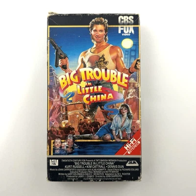 BIG TROUBLE IN LITTLE CHINA VHS John Carpenter Kurt Russell 1987 CBS Fox Video - Image 1 of 4