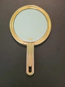 Espejo de mano Janeke Italia vintage años 80 latón tocador de doble cara - Imagen 1 de 4