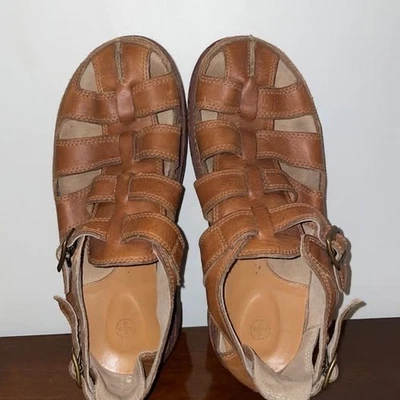 Sandalias de pescador de cuero marrón Dr. Martens vintage para hombre talla 12 Foto 1 de 4