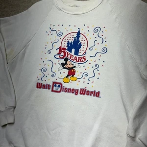 Vintage Walt Disney World 15 Jahre Jubiläum Mickey Mouse Sweatshirt XL - Bild 1 von 7