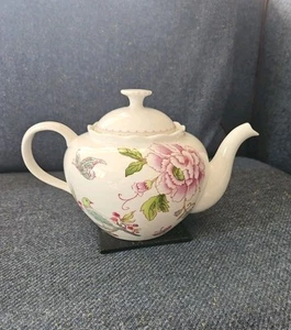 Sanderson For Portmeirion Porcelain Garden Tea Pot Complete With Lid - Picture 1 of 6