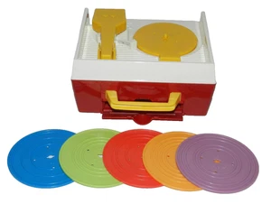 Fisher Price Music Box Giradischi Completo Con 5 Dischi 2014 Giocattolo - Foto 1 di 16