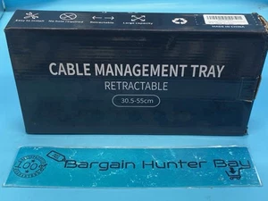 TONGKTAI Under Desk Cable Management Tray, Retractable Adjustable 12" into 21.6" - Afbeelding 1 van 5