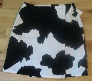 NUEVO CON ETIQUETAS FALDA ENVOLVENTE PARA MUJER LIZ CLAIBORNE IMITACIÓN GAMUZA TACTO VACA PATRÓN TALLA 12 - Imagen 1 de 2