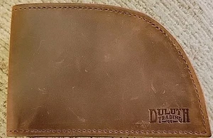 ROGUE INDUSTRIES braune schmale Leder-Geldbörse mit Doppelfaltung vorne RFID-Schutz - Bild 1 von 5