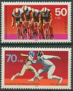 Berlín 1978 ayuda deportiva ciclismo esgrima 567/68 nuevo - Imagen 1 de 1