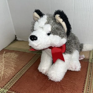 Demdaco Christmas Wish Husky Welpe Hund Plüschtier 9 Zoll Stofftier - Bild 1 von 5