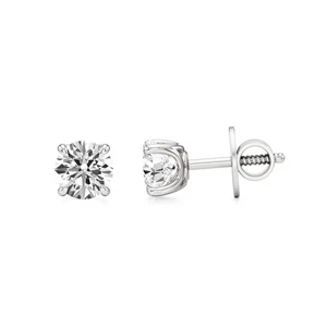 2,00 kt runde IGI-zertifizierte im Labor gezüchtete Diamant Ohrstecker 14 kt Weißgold - Bild 1 von 13
