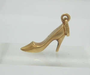 ATEMBERAUBENDER DAMEN 18K GELBGOLD HOHER ABSATZ SCHUH (1/2") ANHÄNGER 1,1G - Bild 1 von 7