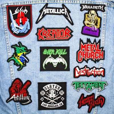 Thrash Metal embroidered patches collection. 12 patches for $31.99 - Image 1 of 4
