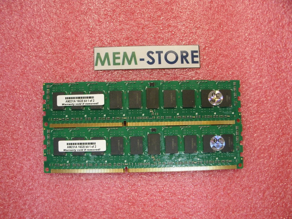 AM231A 16GB 2x8GB PC3-10600 DDR3 1333Mhz RDIMM Memory HP INTEGRITY RX2800 i2 - Image 1 of 1