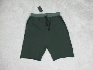 Mix Limited Shorts Adult Large W32xL7in Green Pockets Mens High Rise Raw Edge - Picture 1 of 18