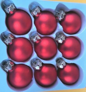 9 exklusive rote Christbaumkugeln aus Glas (3 cm) - Bild 1 von 4