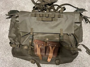 Swiss M90 Alpine Army Military Rucksack Backpack w/ Brown Soviet Ammo Pouch's - Picture 1 of 5