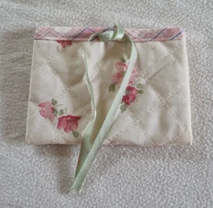 Vintage Laura Ashley favours/ trinket bag with tie fastening - approx 12.5 x 9cm - Picture 1 of 4