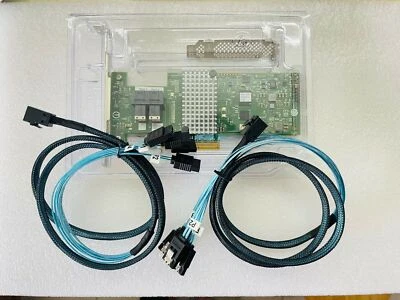 IBM 9300-8I LSI SAS3008 12G HBA IT Mode ZFS FreeNAS UnRAID 2*SFF-8643 Cable - Image 1 of 4