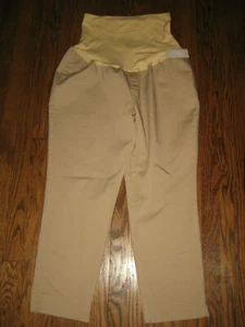 NEW AGlow maternity womens XL full cover belly beige pant soft! pants - Picture 1 of 1