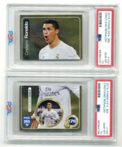 2016 Panini FIFA 365 103 &104 Christiano Ronaldo PSA 10 Pop 2 Consequive Cert # - Bild 1 von 4