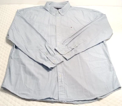 Camisa Tommy Hilfiger Para Hombre 2XL Rayas Lápiz Calce Clásico Manga Larga Multicolor Foto 1 de 4