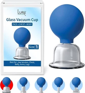 Lure Essentials Glasschröpfbecher für Körper Anti-Cellulite-Tasse Lymphfaszien - Bild 1 von 6