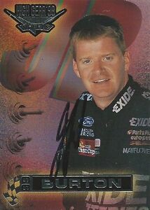 JEFF BURTON AUTOGRAPHED 1998 WHEELS HIGH GEAR RACING NASCAR PHOTO TRADING CARD