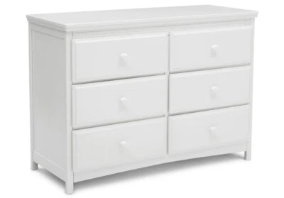Delta Children Emerson White 6 Drawer Dresser with Interlocking Drawers  - Image 1 of 2