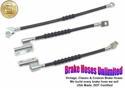 BRAKE HOSE SET Mercury Cyclone 1968 1969 1970 1971 - Front Disc - Image 1 of 2