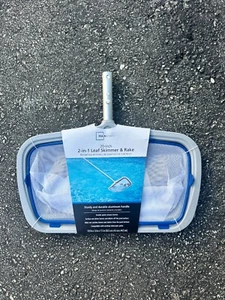 Mainstays 20-Inch 2-in-1 Leaf Skimmer & Rake for Pools & Ponds MS13-702-001-37 - Picture 1 of 2