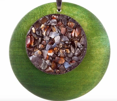 Collar colgante de madera vintage de joyería llamativa - largo o gargantilla Foto 1 de 4