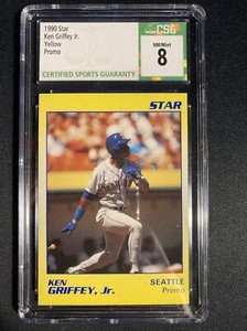 1990 Star Yellow Ken Griffey Jr Promo Blank Back SP CSG 8 NM/Mint POP 1
