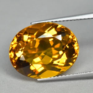 9.95Ct Oval Shape Sparkling Clean Gemstone Natural Yellow Citrine - Picture 1 of 1
