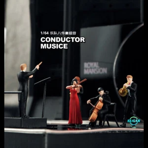 1/64 Diorama Figure Model Musical Band Performer City Street Scene Display Model - Picture 1 of 44