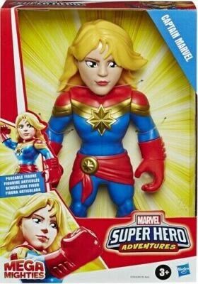 Hasbro Playskool Mega Mighties Super Hero Adventure Captain Marvel 10" Acción Foto 1 de 4