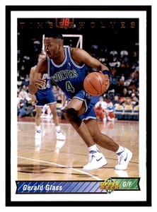 1992 Upper Deck #186 GERALD GLASS Minnesota Timberwolves ~E3A