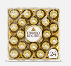 Ferrero Rocher Milk Chocolate Hazelnut, Valentine's Chocolate Gift Box, 24 Count