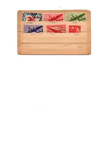 US scott Airmail 6 stamps vf used 1937-64 - Picture 1 of 1