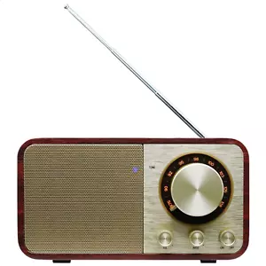 FM Radio with Bluetooth Retro Bluetooth Speaker Vintage Radio with SD/USB Memory - Picture 1 of 12